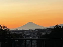 拡大した富士山